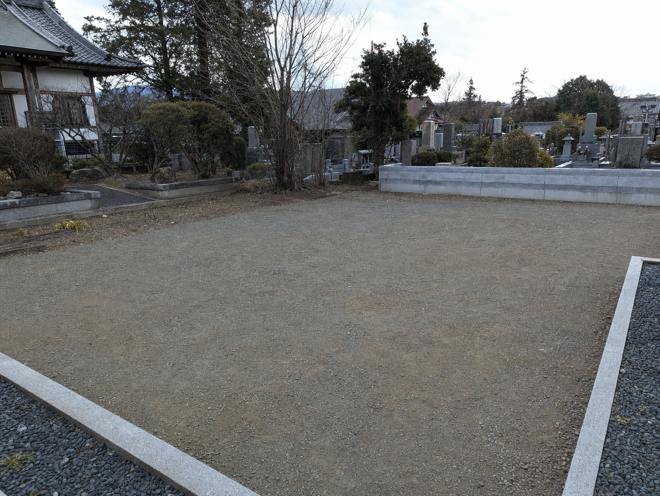 墓じまい施工後、更地に整地した区画(イメージ)